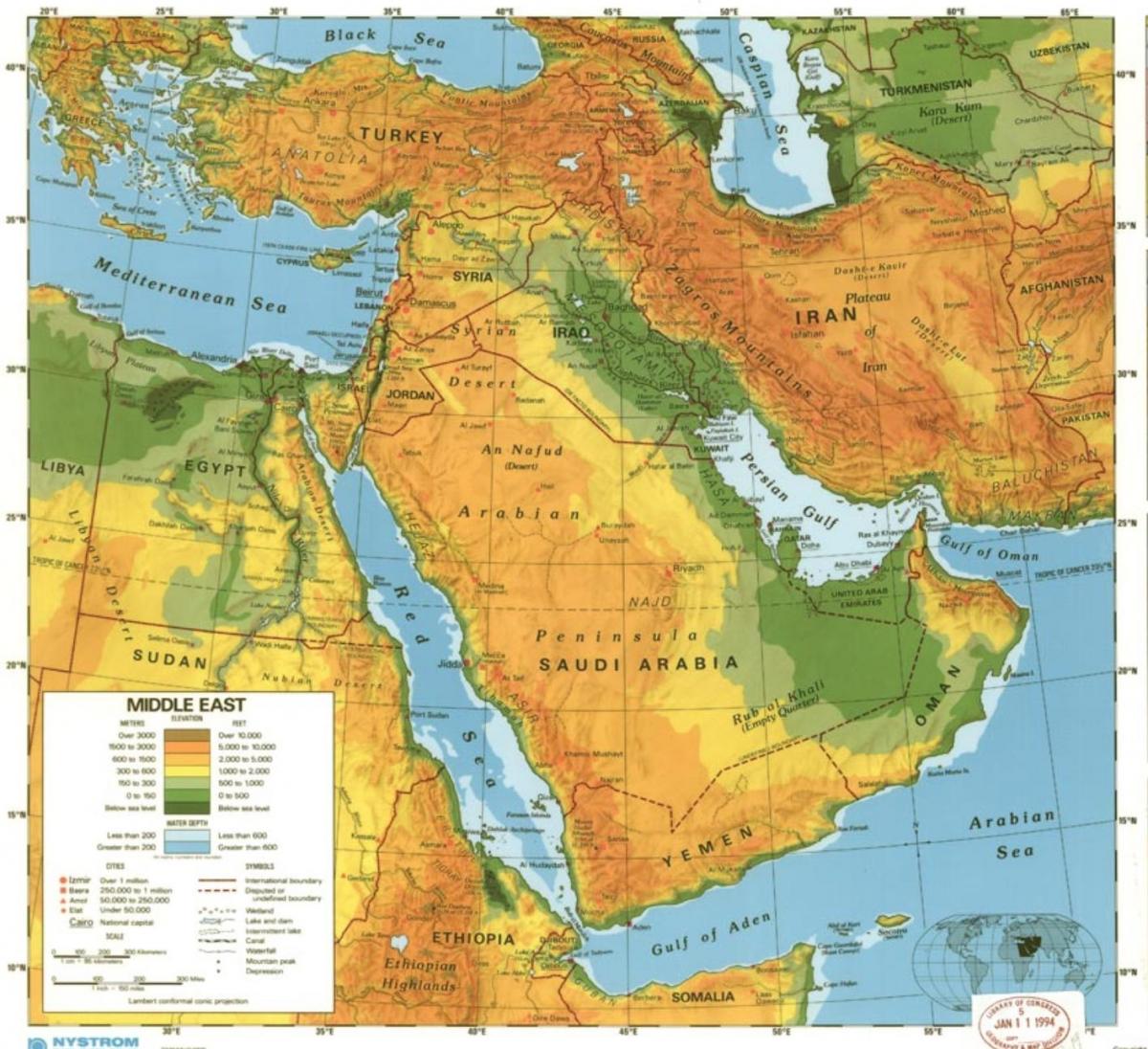 Harta Arabia Saudită desert
