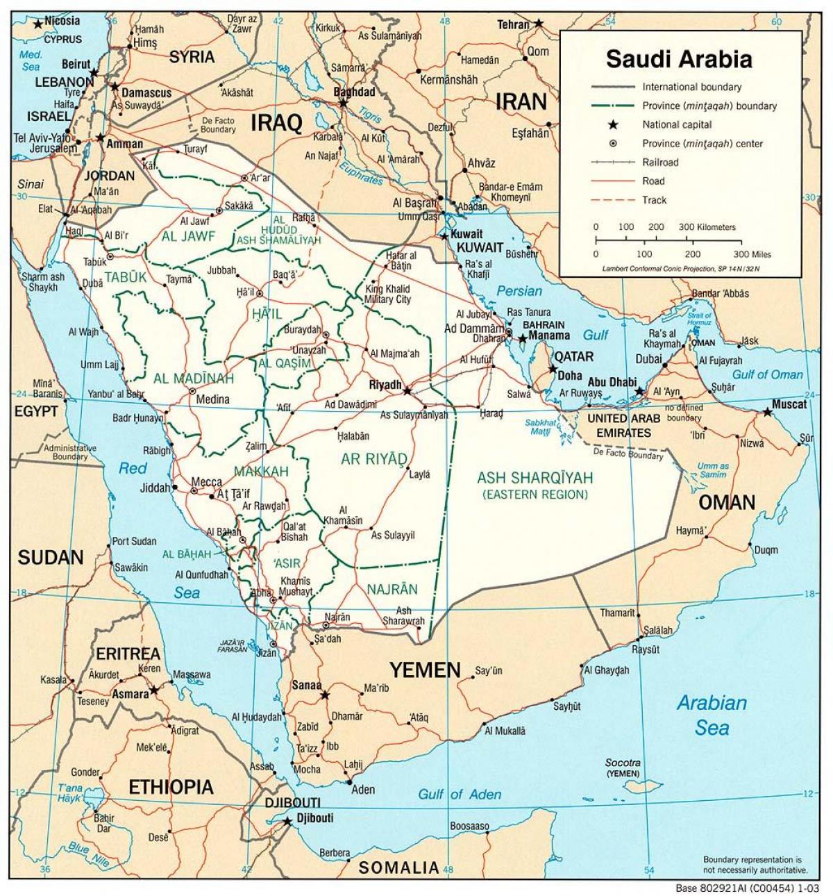 Harta Arabia Saudită traseu