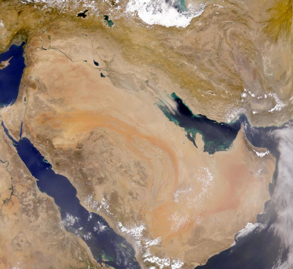 Harta Arabia Saudită prin satelit