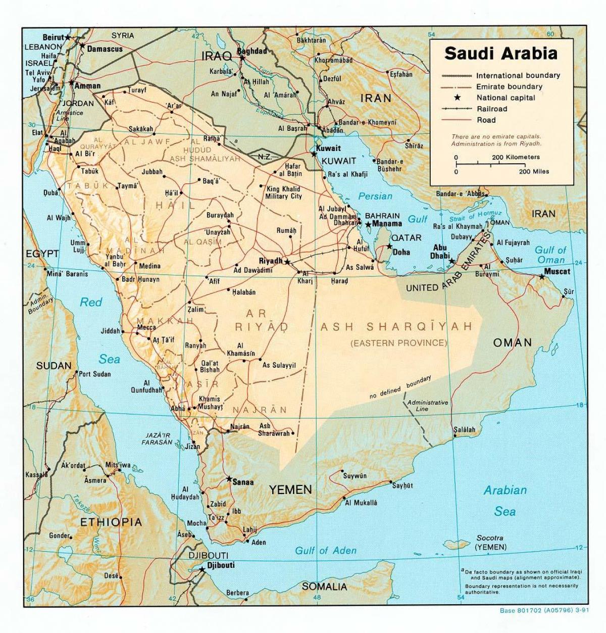 Arabia Saudită hartă hd