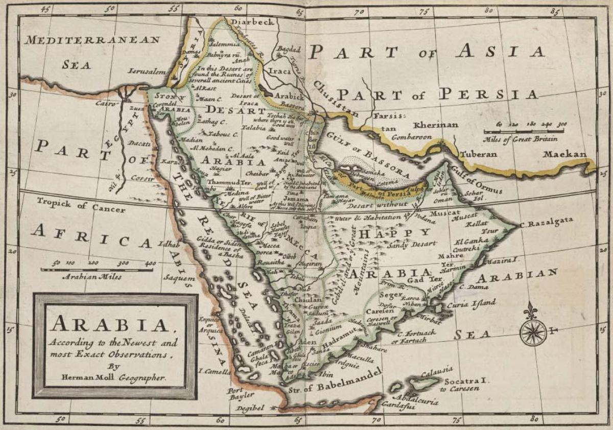 Harta antică Arabia Saudită