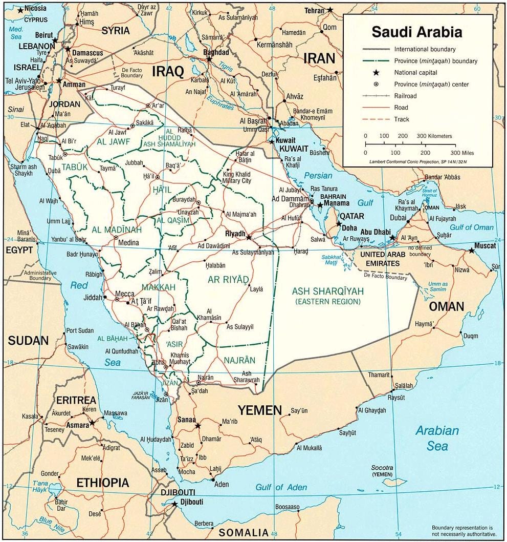 Harta Arabia Saudită on-line