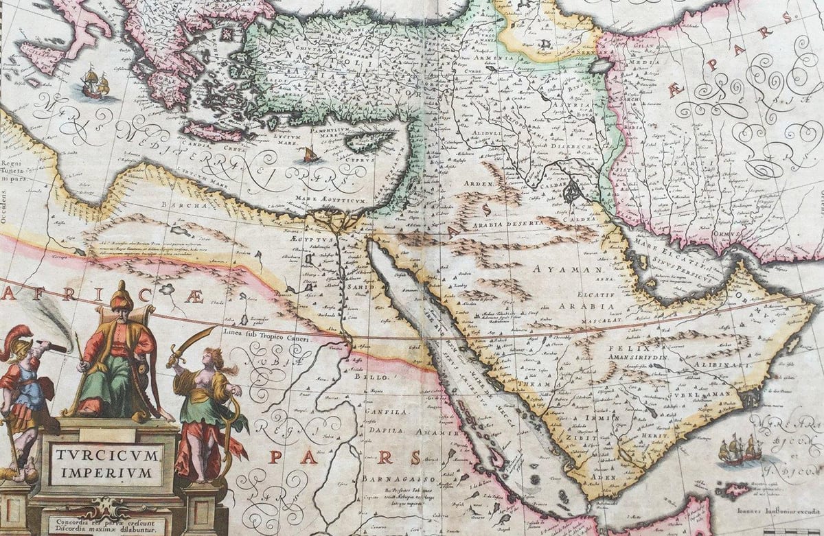 harta veche din Arabia Saudită