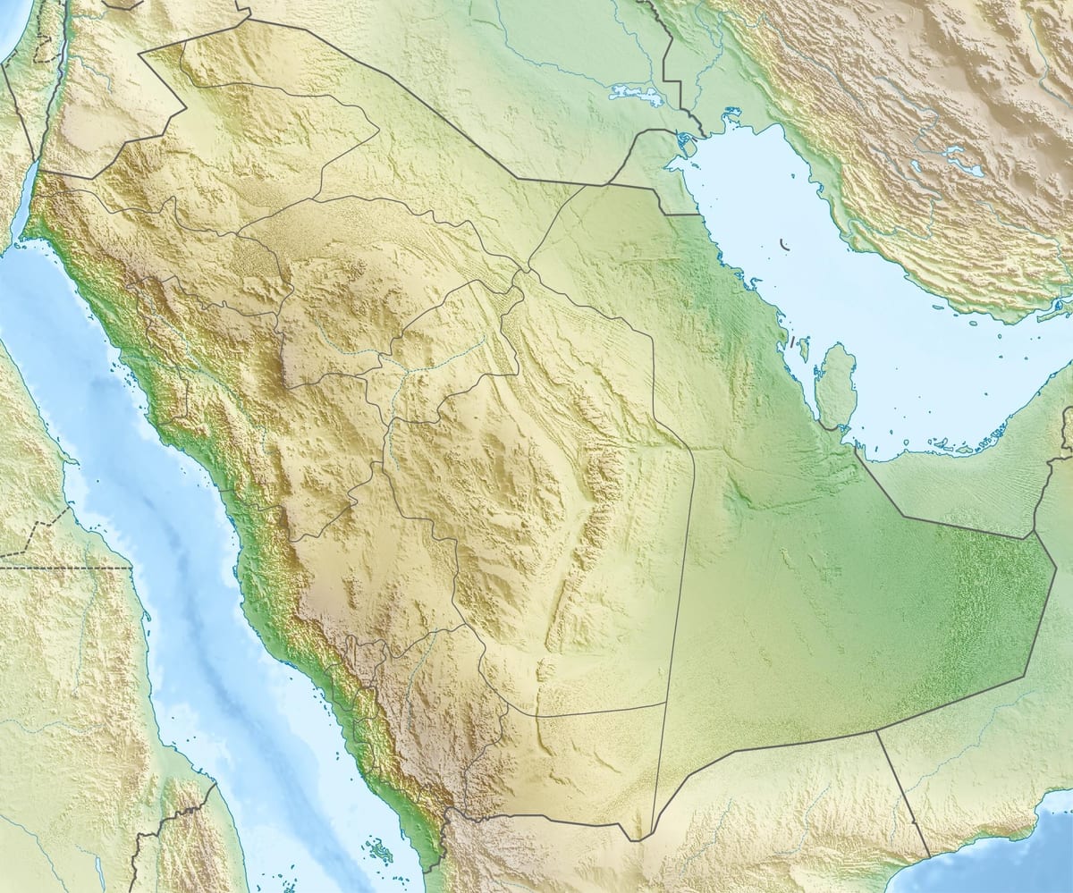 Harta Arabia Saudită munți