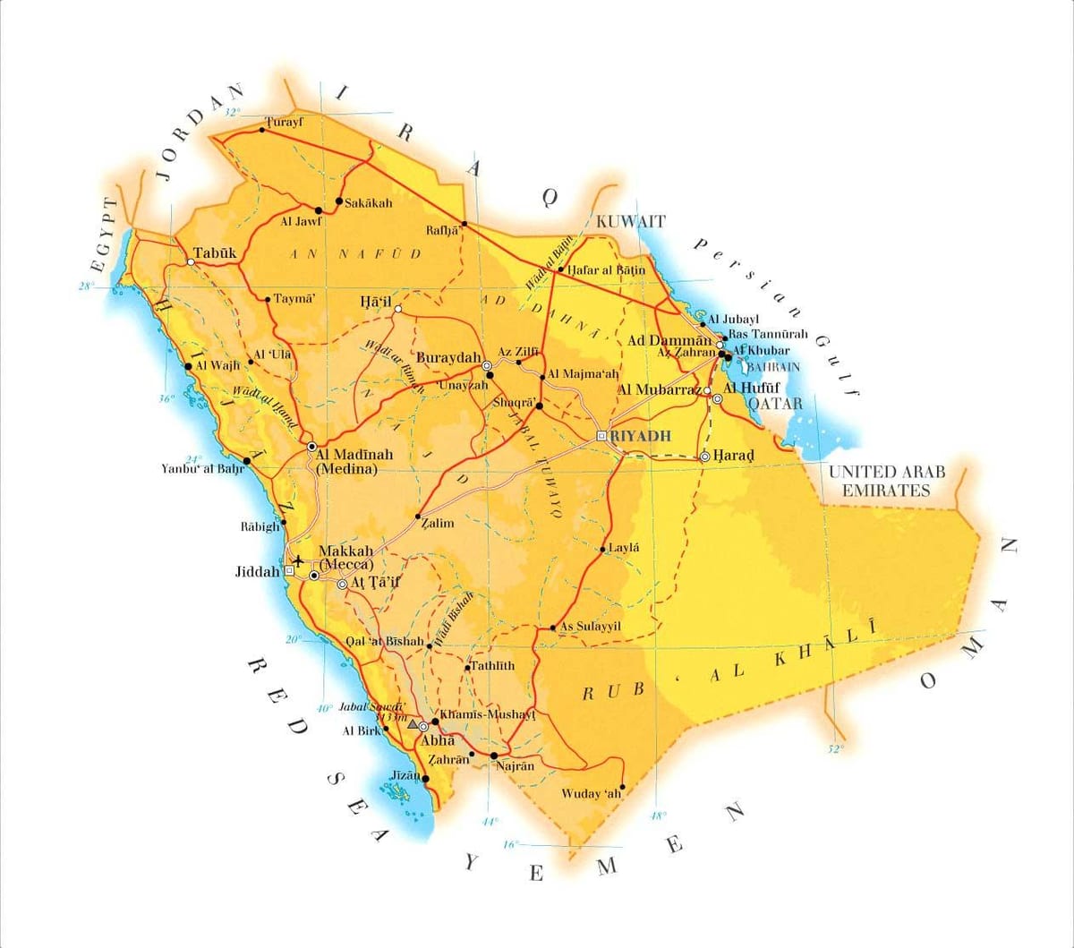 dammam KSA hartă