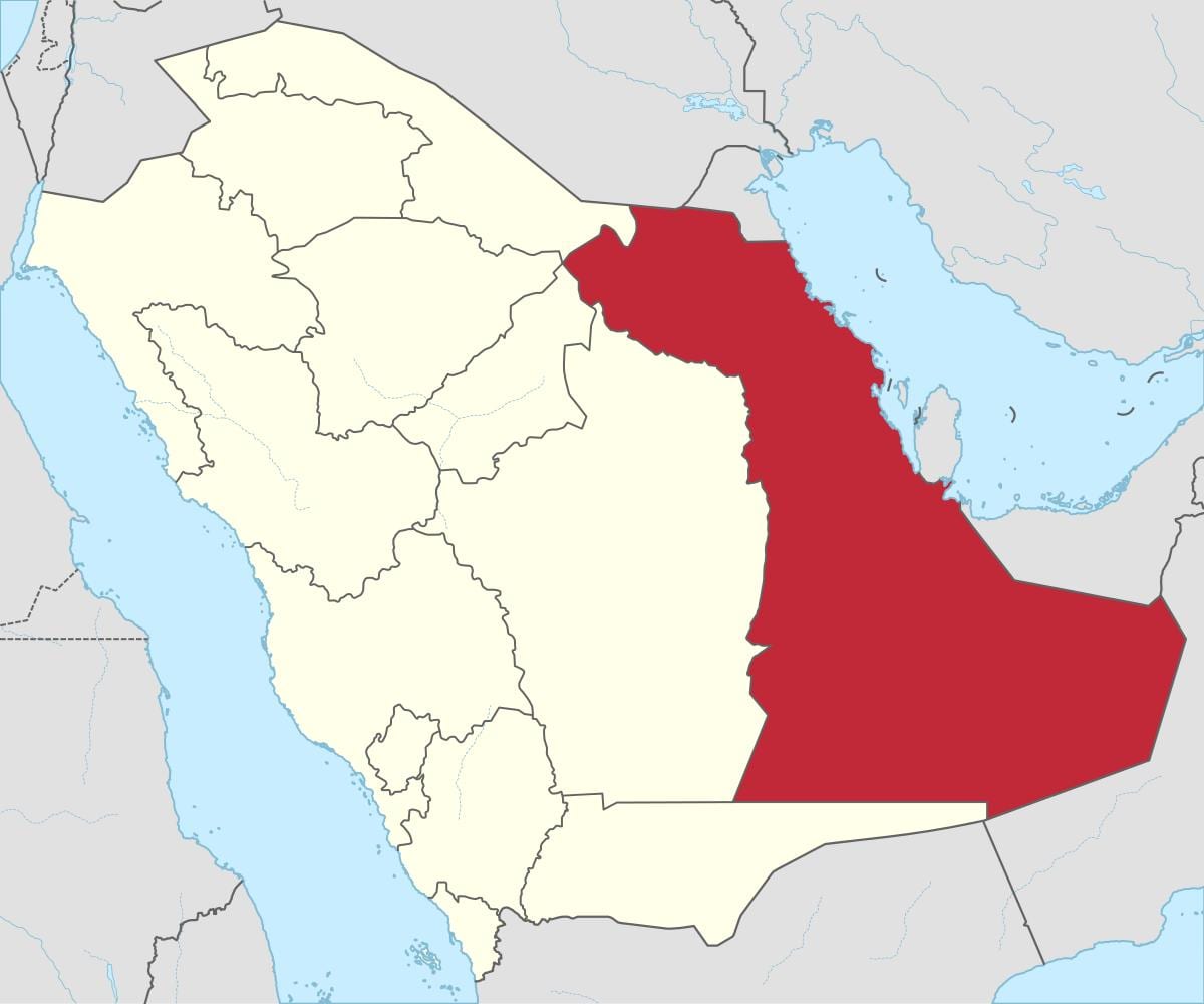 Harta eastern province, Arabia Saudită