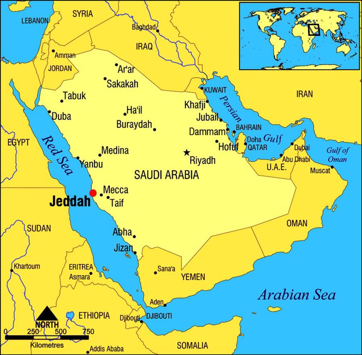 jeddah KSA hartă