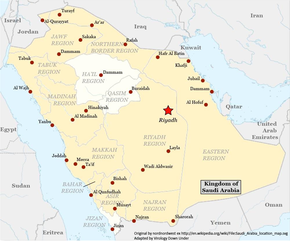 Harta najran, Arabia Saudită