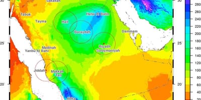 Harta Arabia Saudită climatice