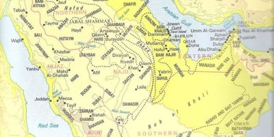 Harta Arabia Saudită triburi