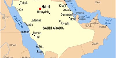 Harta de grindină Arabia Saudită
