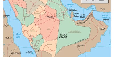 Arată hartă din Arabia Saudită