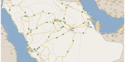 Harta detaliată Arabia Saudită