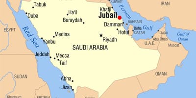 Jubail KSA hartă